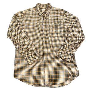 Martin Dingman plaid button down flannel shirt size large